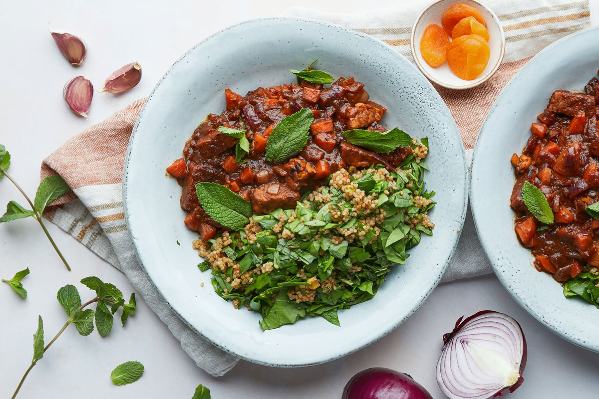 Rich Tempeh Tagine with Herby Quinoa &ndash; Quinola
