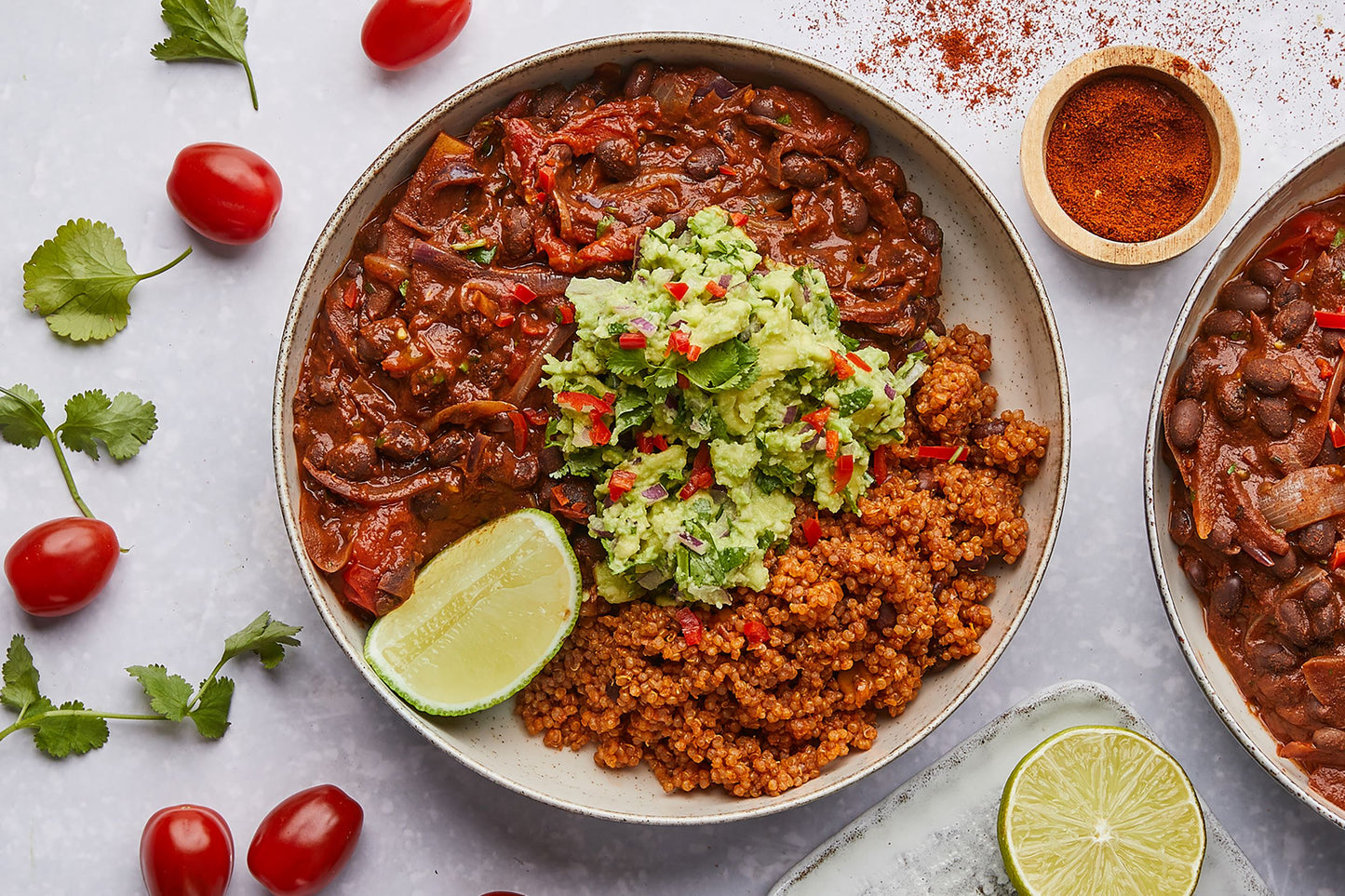 Speedy Black Bean Chilli with Mexican Quinoa