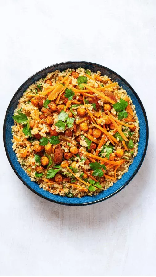 Bowl of Moroccan Quinoa salad