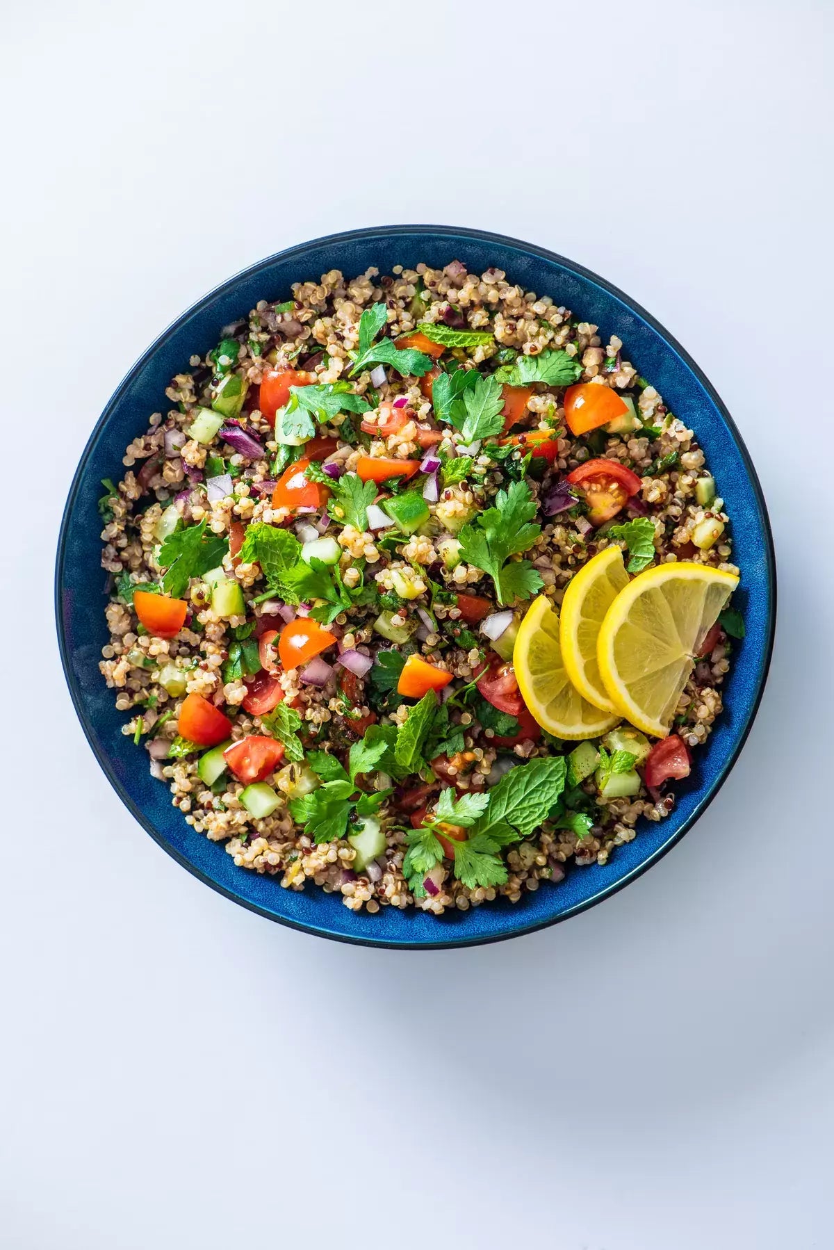 Bowl of quinoa tabbouleh