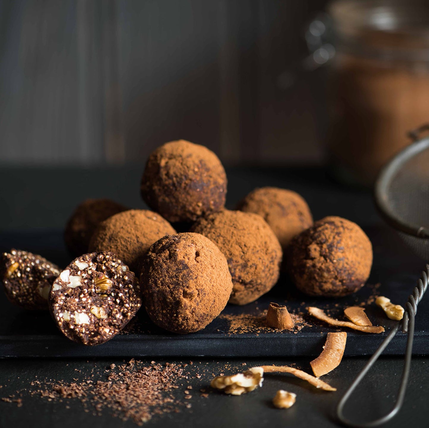 quinoa chocolate truffles