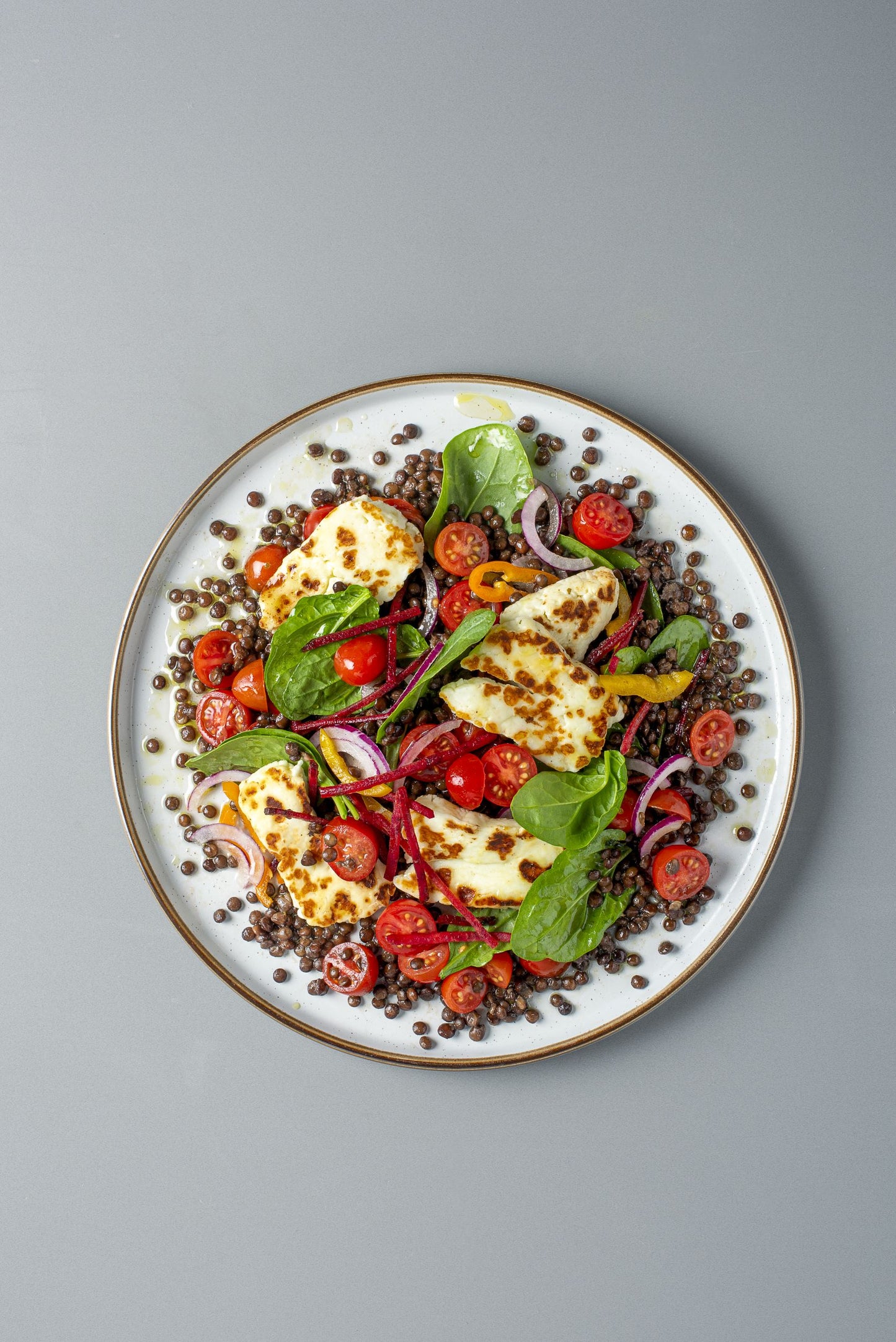 Lentil and Halloumi Salad