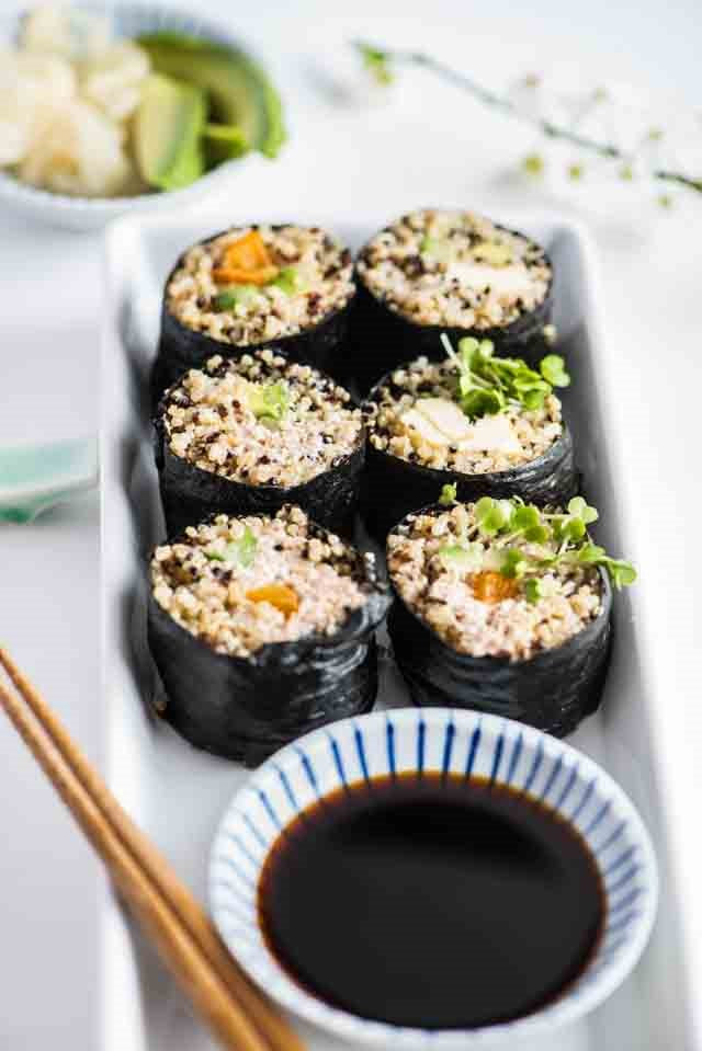 Quinoa sushi rolls 